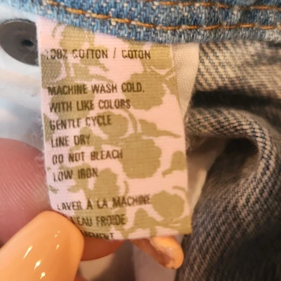 Free People | Distressed & Bedazzeled Light Blue Jeans - Picture 6 of 14